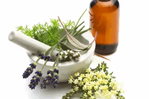 Composizione di diverse erbe officinali